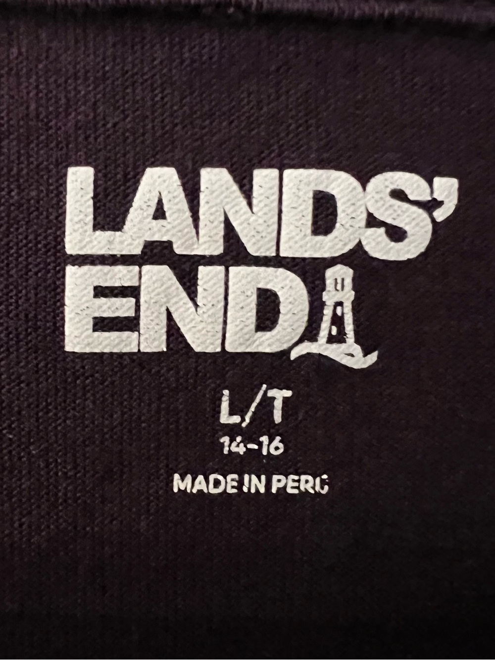 4 Lands' End Long-Sleeved V-Neck Tees - Black/Red/Navy/Purple - Picture 9 of 12